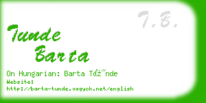 tunde barta business card